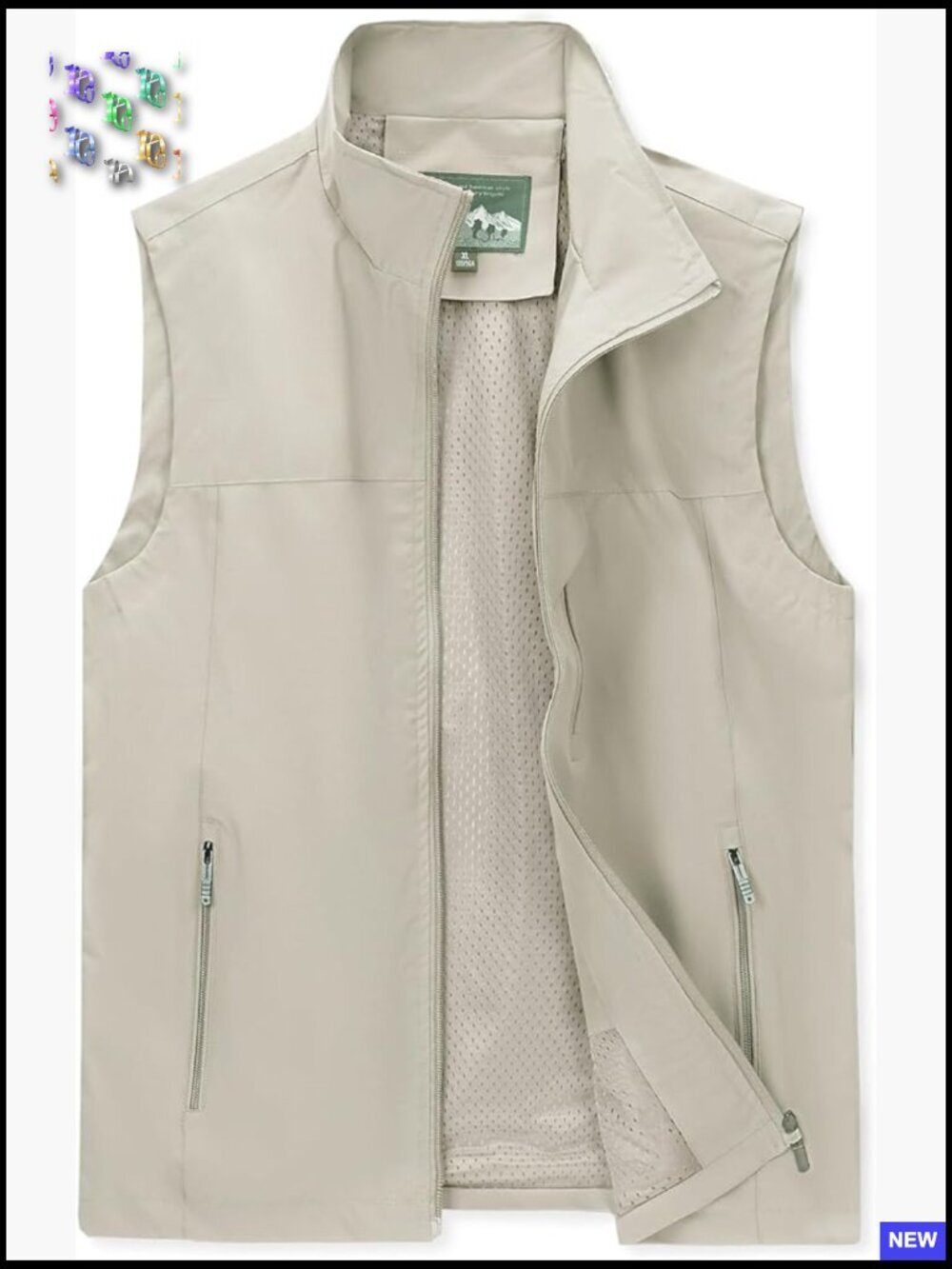 Men's Lightweight Utility Vest Sleeveless Outdoor Travel Hiking Work Jacket